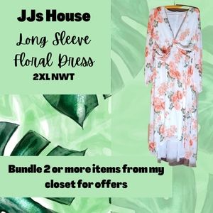 Long Sleeve Floral Boho Style Dress